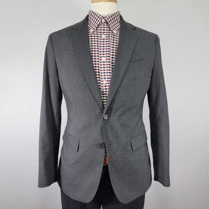 Banana Republic Men's Sport‎ Coat Blazer Two Button Gray Checked Poly Slim 40S